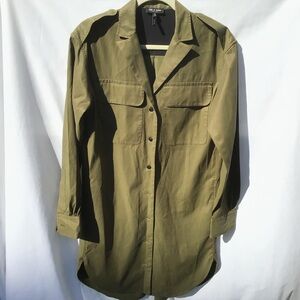 Rag and Bone Olive Green Long Shirt